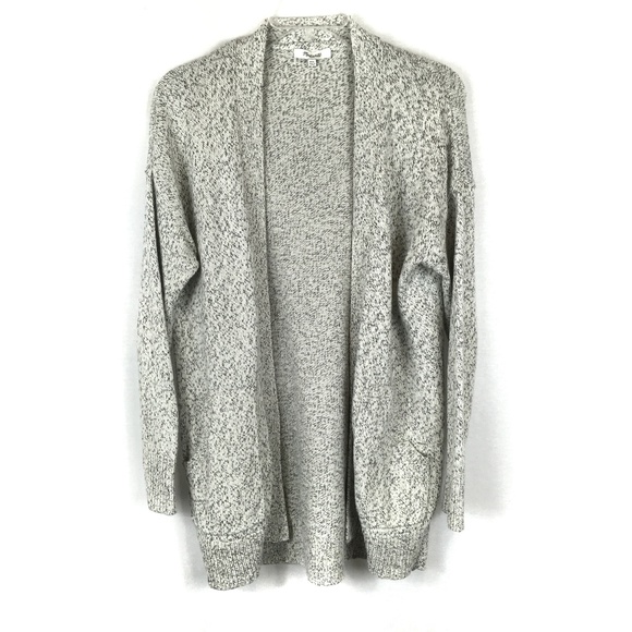 marled open front cardigan
